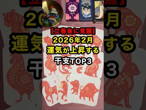 2026年2月運気が上昇する干支TOP3 スピリチュアル 運気 干支 立春 雑学 shorts サムネイル