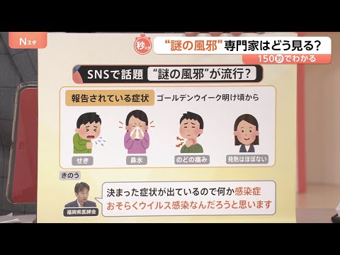 「インフルでもコロナでもない…」GW明けに急増する“熱のない風邪”の正体とは？ 専門医が鳴らす警鐘【Nスタ解説】｜TB…