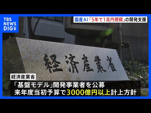 政府が国産AI開発支援で過去最大額「5年で1兆円規模」 ソフトバンクなどが新会社設立し選定事業者目指す｜TBS NEW…