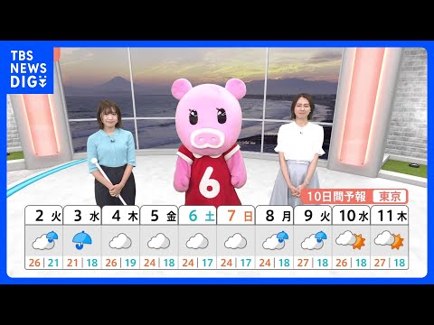 【6月2日 関東の天気】台風 3日に最接近 交通に影響｜TBS NEWS DIG