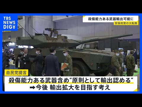 殺傷能力ある武器輸出「原則」認める提言を自民がまとめる　「5類型」の規定を大幅に緩和 輸出拡大を目指す考え｜TBS N… サムネイル
