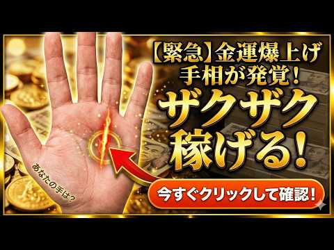 【保存版】お金をザクザク稼げる人に現れる手相ランキングTOP20 手相 占い サムネイル