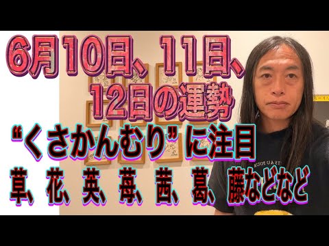 6月10日、11日、12日の運勢 十二支別 【“くさかんむり”に注目】【草、花、英、苺、茜、葛、藤、蓮、藍】【火のエネ… サムネイル