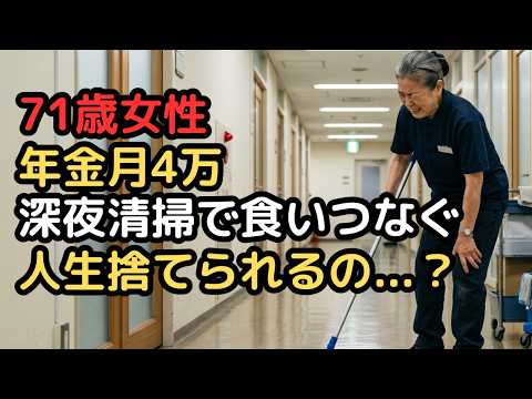 年金月4万、夫に先立たれ娘とは音信不通。貯金底打ちの71歳が「深夜のオフィス清掃」で食いつなぐ築40年アパート暮らし