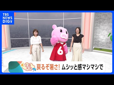 【6月10日 関東の天気】戻るぞ暑さ！ムシッと感マシマシで｜TBS NEWS DIG サムネイル