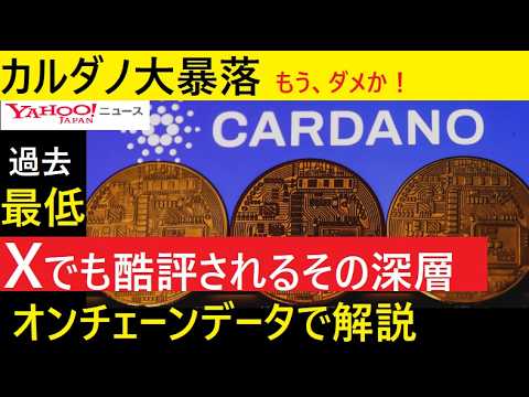 【中堅投資家】カルダノADAが過去最低水準になった（一見BADニュースだが）